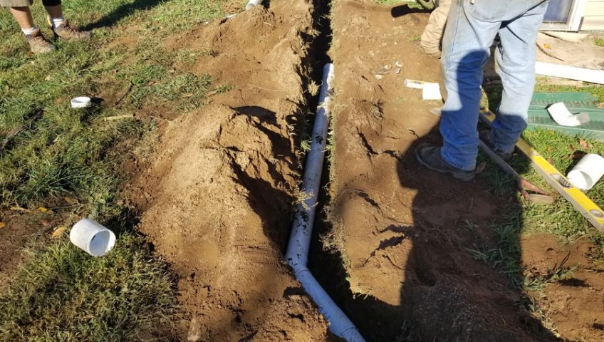 residentail drainage job bucks county